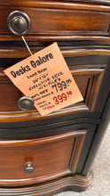 Load image into Gallery viewer, R9706 36”x 72” Mahogany/Black Executive Desk w2 Files $399.98