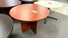 Load image into Gallery viewer, R6700 42" Round Cherry Commercial Laminate Work Used Table - $149.98