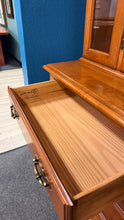 Load image into Gallery viewer, Tell City maple china cabinet shown from the side
