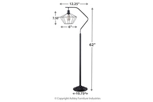 8011 Black Cage Shade Floor Lamp $129.95