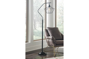 8011 Black Cage Shade Floor Lamp $129.95