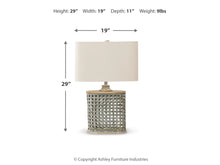 Load image into Gallery viewer, 8594 Deondra Gray Metal Lamp $99.95