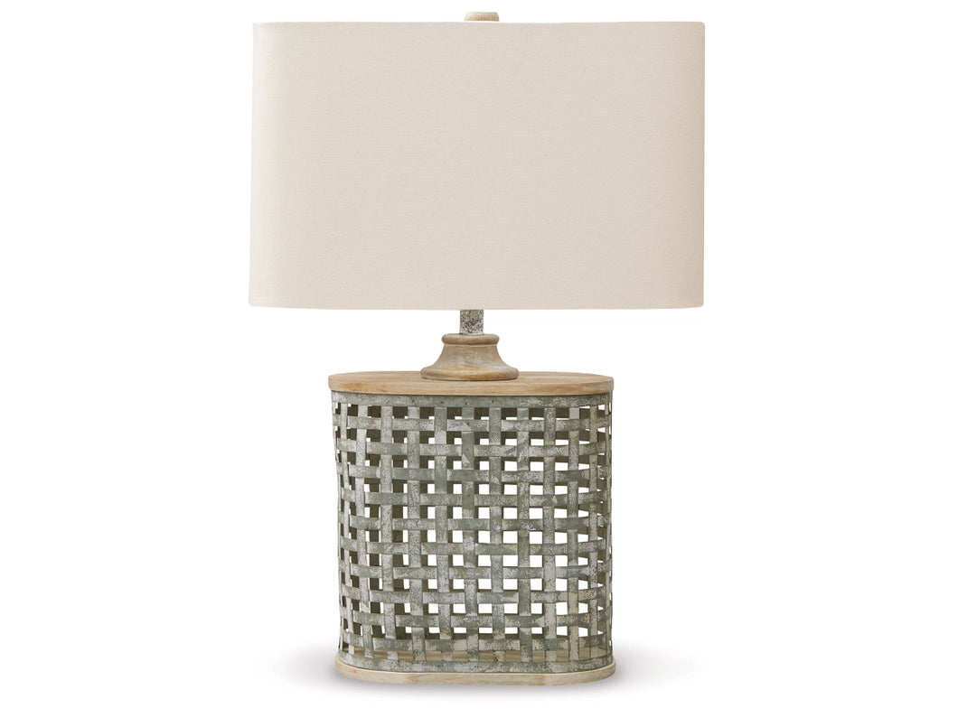 8594 Deondra Gray Metal Lamp $99.95