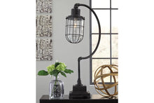 Load image into Gallery viewer, #4216 Black/Glass Cage Desk Lamp $129.95