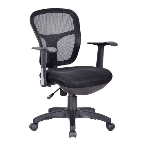 4076 Black Mesh Back T-Back Desk Chair $149.95