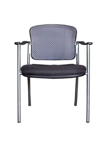 8701 Gray Mesh Back/Blk Fabric Seat Stackable Guest Chair $159.95