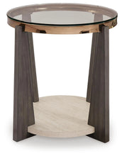 Load image into Gallery viewer, 8959 26" Frazwa Occasional Round Glass End Table $139.95