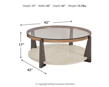 Load image into Gallery viewer, 8958 Frazwa Round Occasional Glass Cocktail Table $249.95