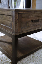 Load image into Gallery viewer, 8928 Johurst Black/Brown Rustic End Table $309.95