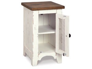 8787 Country White 2 Tone Chairside Table $149.95