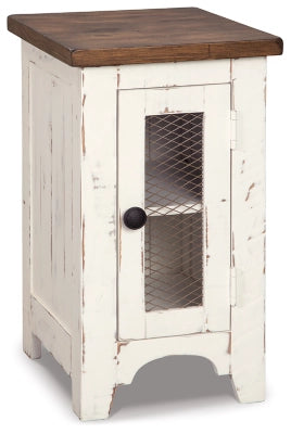 8787 Country White 2 Tone Chairside Table $149.95