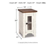 Load image into Gallery viewer, 8787 Country White 2 Tone Chairside Table $149.95