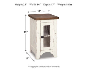 8787 Country White 2 Tone Chairside Table $149.95