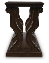Load image into Gallery viewer, 8922 Maylee Scroll Brown Console Table $329.95