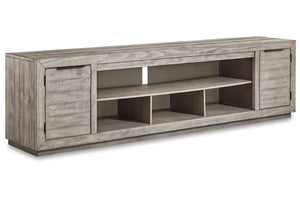 8027 92" Gray Weathered TV Stand $999.95