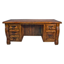 Load image into Gallery viewer, 8225 71&quot; Rustic Nail Head Laredo Finish Desk $888.00 - 1 Only!