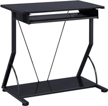 Load image into Gallery viewer, 3302 Blk Glass Computer Desk $99.95 -CLOSE OUT!!