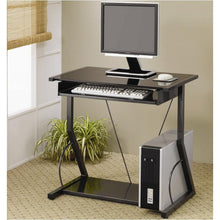 Load image into Gallery viewer, 3302 Blk Glass Computer Desk $99.95 -CLOSE OUT!!