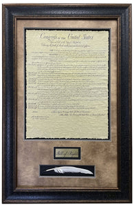 8094 26x40 Bill of Rights w/Plaque/Quill $259.95