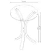 8530 Cappuccino Round Glass Top Chairside Table $59.95