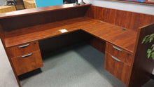 Load image into Gallery viewer, 4 PC Pre-Configured 71" Laminate Receptionist Desk w/Return/2-2 Drawer Files $1,249.95