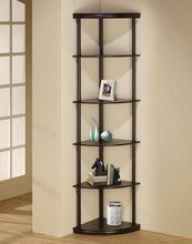 Load image into Gallery viewer, 3642 72" Cappuccino Corner Bookcase $119.95