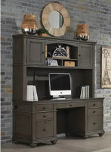 Load image into Gallery viewer, 6108/6109 Oxford Peppercorn 24"x 66" Credenza w/Hutch $1,788.95 - 1 Only!