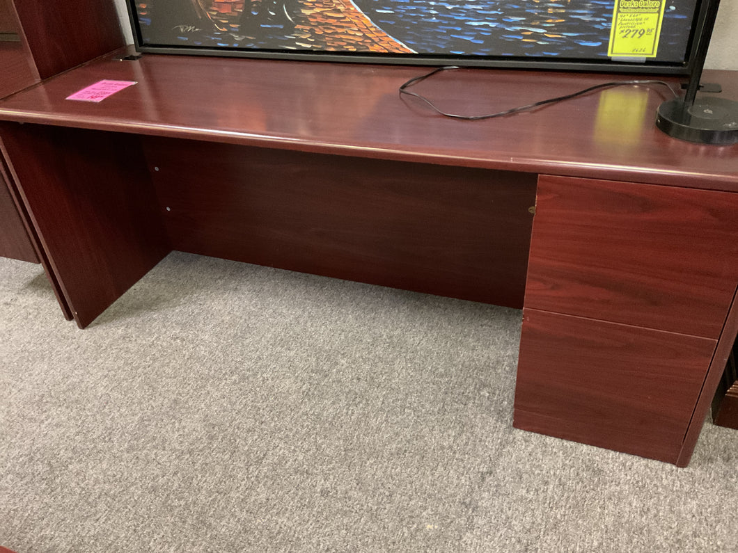 R3605 24”x 72” Mahogany Used Credenza Desk w/1 File $149.98 - 1 Only