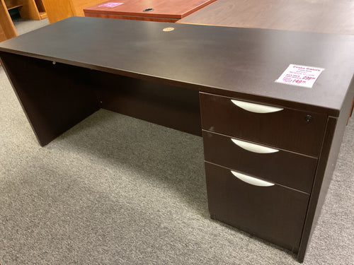 R602 24”x 71” Espresso Lam. Used Credenza Desk w/1 File $149.98 - 1 Only
