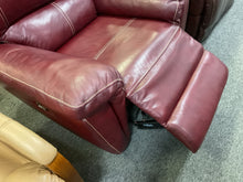 Load image into Gallery viewer, R1777 Burgandy Leather Power Used Recliner $449.98 - 1 Only