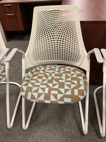 R161 White Rubber Back Sleigh Used Chair $79.98