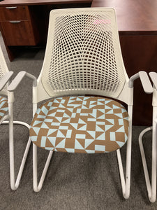 R161 White Rubber Back Sleigh Used Chair $79.98