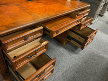Load image into Gallery viewer, R2888 24”x 72” Oak Carved Used Credenza w/Hutch/2 Files $799.98 - 1 Only