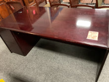 Load image into Gallery viewer, R2107 36”x 72” Mahogany Executive Used Desk w/1 File $149.98 - 1 Only