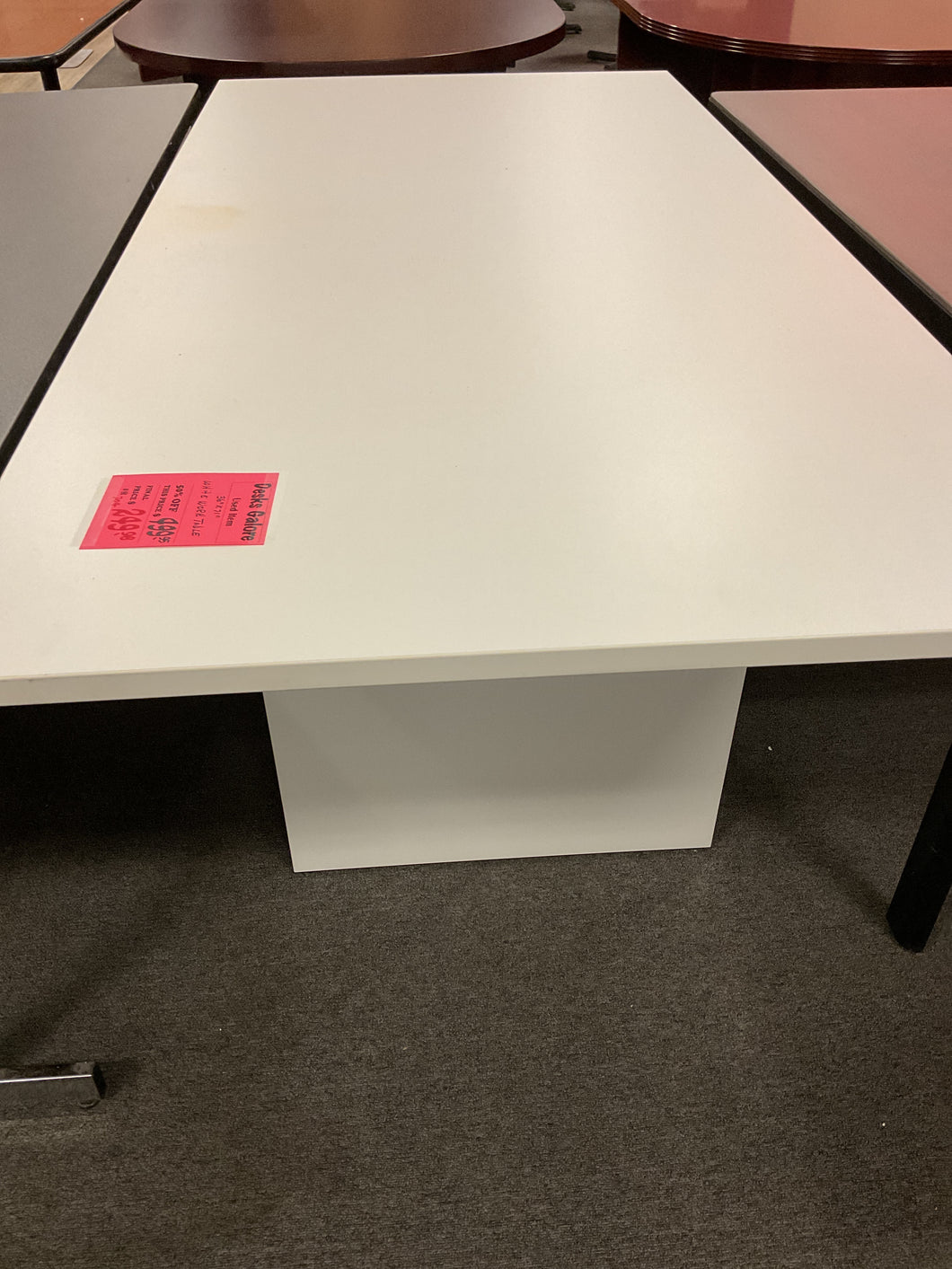 R704 36”x 71” White Lam Used Table $249.98 - 1 Only