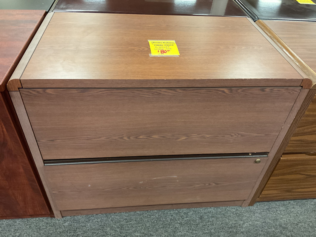 R33 2 Drawer Oak Used Lateral file $80.00 - 1 Only
