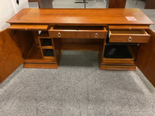 Load image into Gallery viewer, R9704 24”x 72” Hooker Cherry Used Credenza Desk w/2 Storage $249.98 - 1 Only