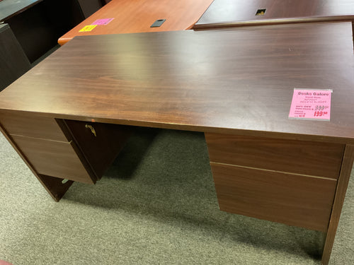 R974 30”x 60” Brown Used Desk w/2 Files $199.98 - 1 Only