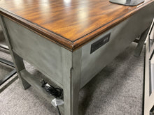 Load image into Gallery viewer, R1970 24”x 55” 2 Tone Gray Used Desk w/Drawers/USB Power Plug $299.98 - 1 Only