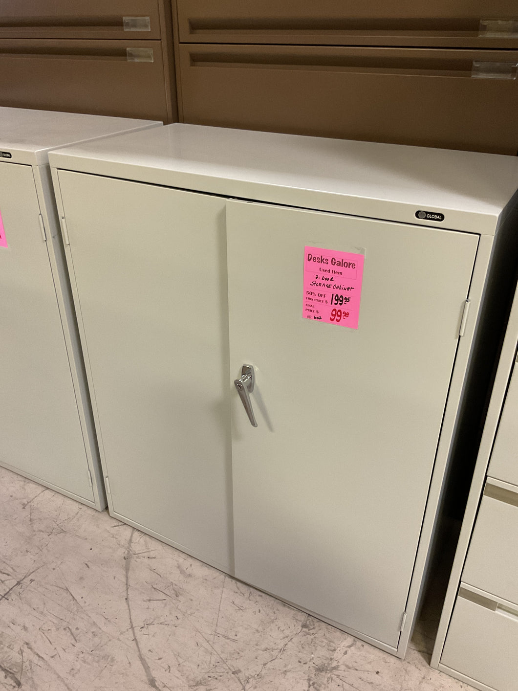 R602 Global 2 Door Metal Used Storage Cabinet $99.98