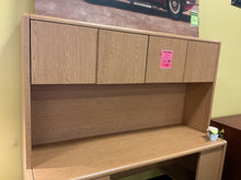Load image into Gallery viewer, R42 3Pc Pine Lam Used Desk/Credenza/Hutch $125.00 - 1 Only