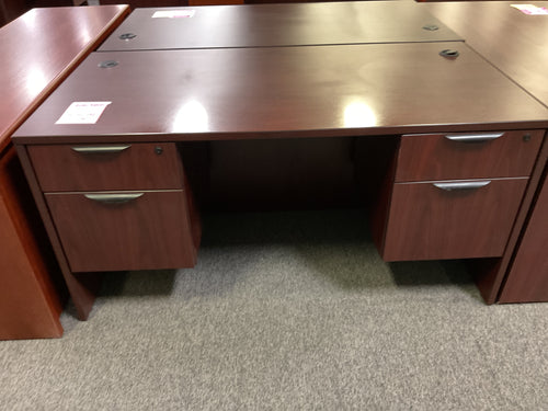 R5503 30”x 60” Mahogany Lam Used Desk w/2 Files $199.98 - 1 Only