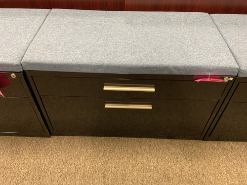 R1499 36” Black Metal 2 Drawer Used Lateral File $99.98