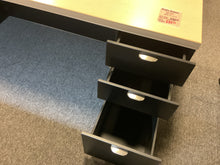 Load image into Gallery viewer, R9914 30”x 71” Maple /Black Used Desk w/1 File $299.98 - 1 Only