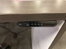 Load image into Gallery viewer, R910 30”x 67” White/Gray Lam Power Adjustable Used Desk w/Storage $348.00