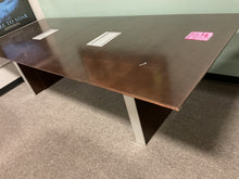Load image into Gallery viewer, R8881 42”x 9’ Mahogany Rectangle Used Table w/Power Box $699.98