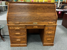 Load image into Gallery viewer, R67 32”x 54” Oak Rolltop Used Desk $549.98 - 1 Only