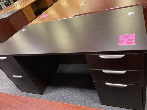 R8009 40”x 66” Espresso Used Desk w/2 Files $499.98 - 1 only