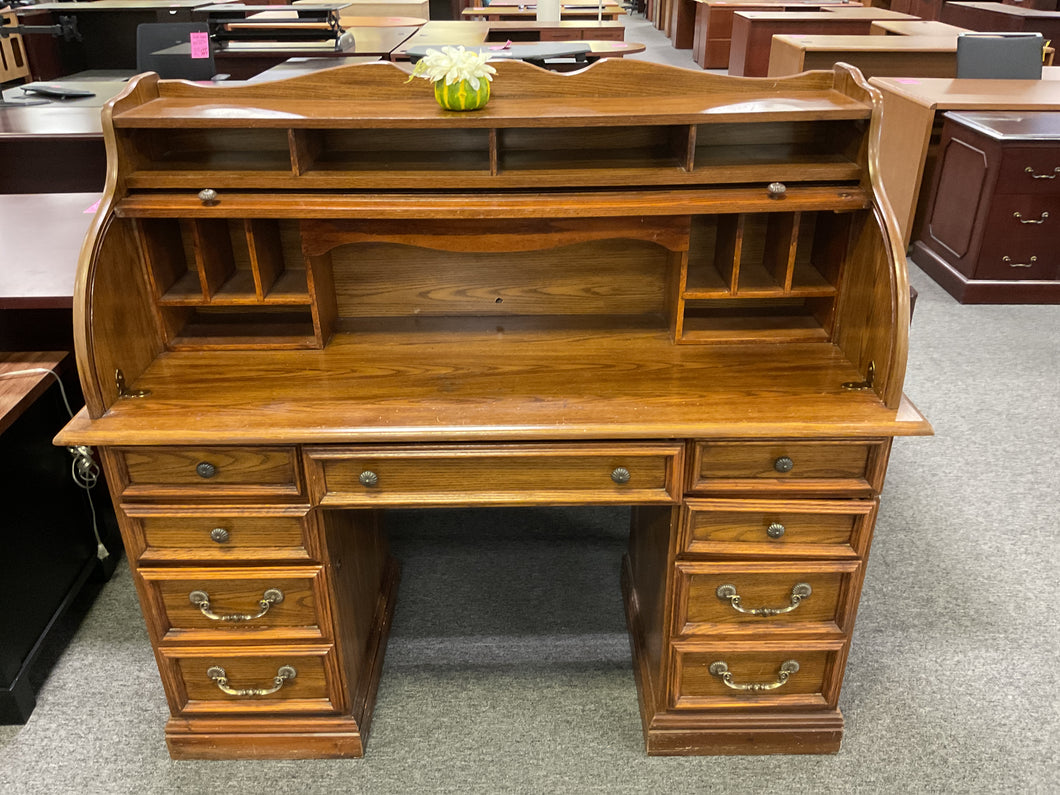 R8999 24”x 54” Oak Roll top Used desk $249.98 - 1 Only