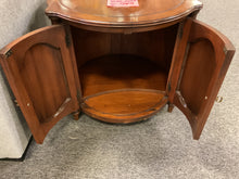 Load image into Gallery viewer, R1430 42” Round Cherry End Used Table w/Storage $129.98 - 1 Only